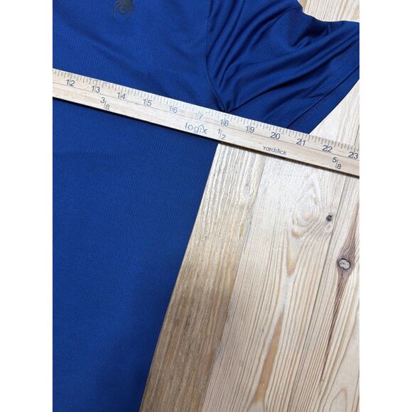 Spyder Active T-Shirt Men's Small Navy Stretch Short Sleeve Pro Web Tee - Picture 6 of 7